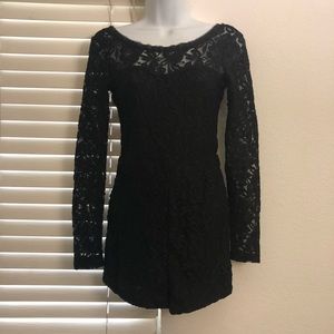 Black Lace Romper